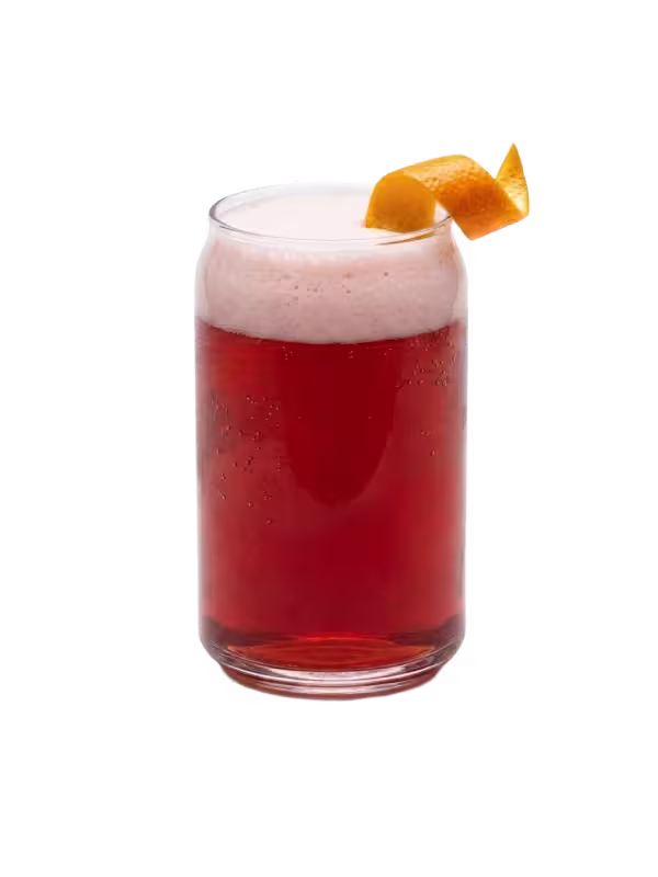 Weizen Spritz cocktail met een schijfje sinaasappel en een takje rozemarijn